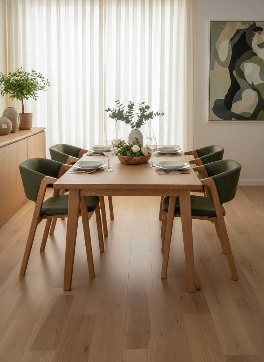 4-Seater Dining Table – Compact, Stylish & Perfect for Everyday Dining